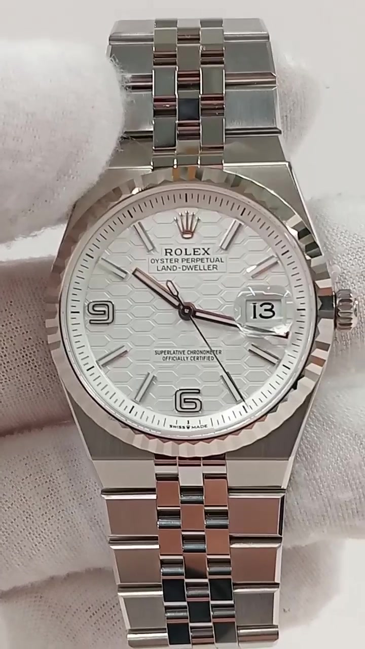Rolex Land-Dweller Ref 127234 stock 32105 Front from vendor video