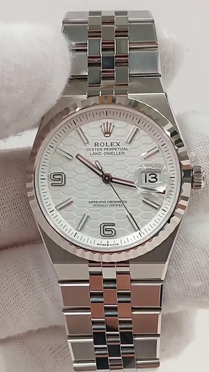 Rolex Land-Dweller Ref 127234 stock 32105 Front from vendor video