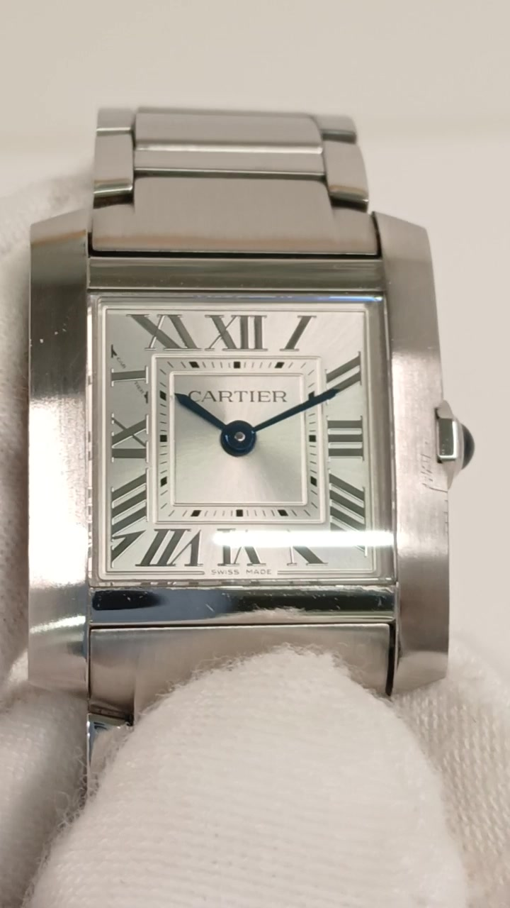 Cartier Tank Francaise stock 33083 Front from vendor video