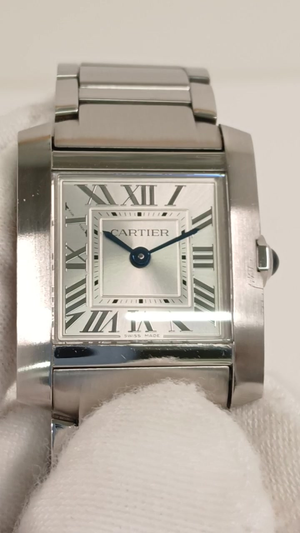 Cartier Tank Francaise stock 33083 Front from vendor video