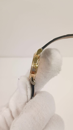 Patek Philippe Calatrava stock 35357 — Crown side from vendor video