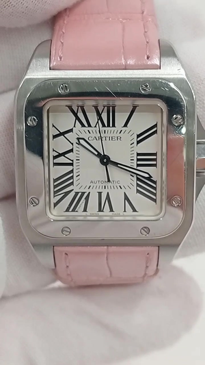 Cartier Santos stock 35431 — Front from vendor video