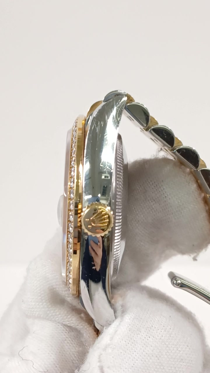 Rolex Datejust stock 37819 Crown side from vendor video