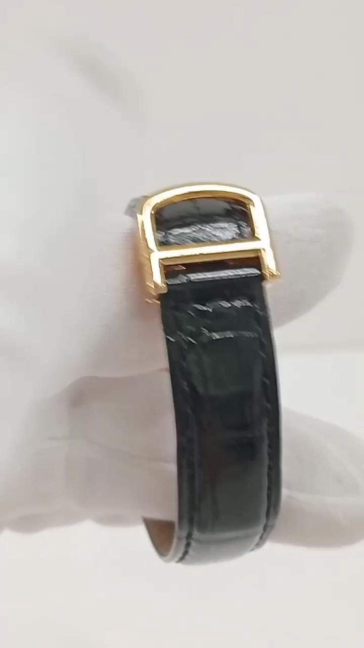 Cartier Basculante stock 38896 — Buckle and strap from vendor video