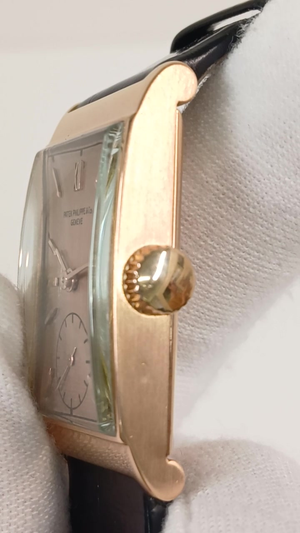 Patek Philippe Art Deco stock 39979 Crown and case side from vendor video