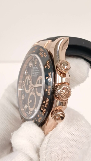Rolex 116515LN stock 40326 Crown side from vendor video