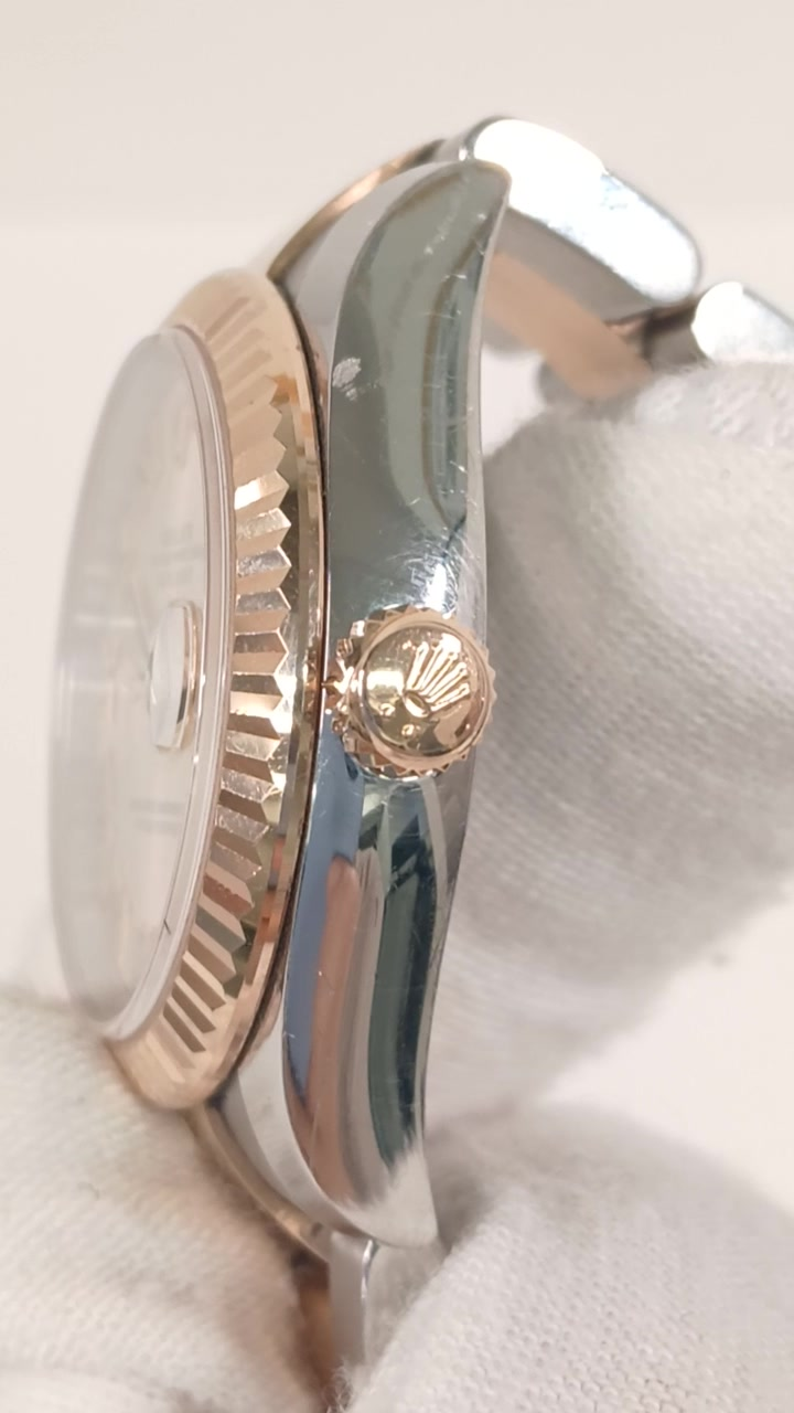 Rolex 178271 stock 41285 Crown side from vendor video