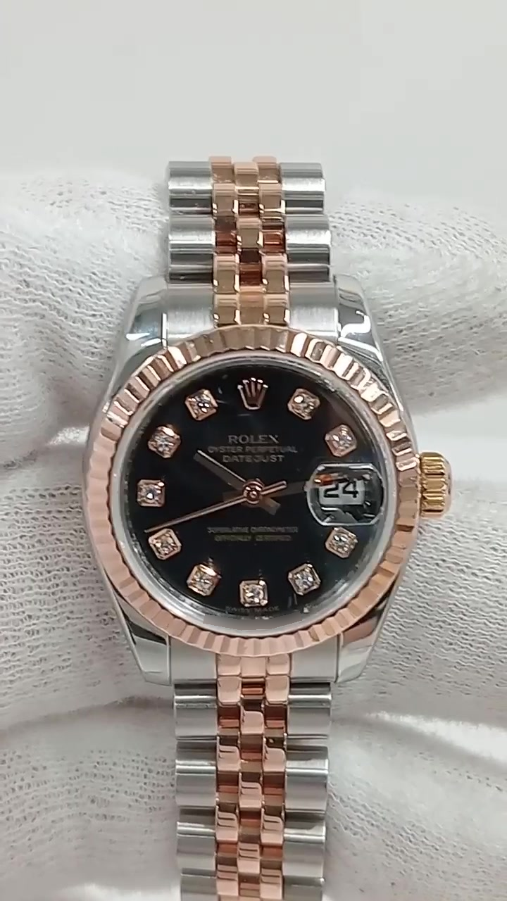 Rolex Datejust Ref. 179171G stock 41485 Front from vendor video
