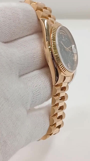 Rolex Day-Date Ref. 18238 2BR stock 41632 Case side from vendor video