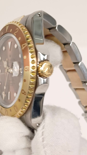 Rolex 16713 stock 41871 Crown side from vendor video
