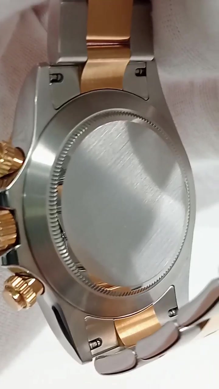 Rolex Daytona Steel and Yellow Gold — Caseback; stock 42873