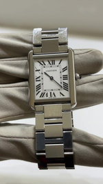 Cartier Tank Solo stock 43081 Front from vendor video