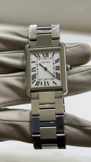 Cartier Tank Solo stock 43081 Front from vendor video