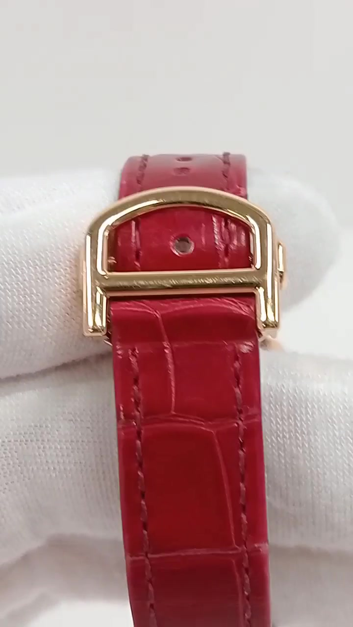 Cartier Pasha stock 43732 — Buckle and strap from vendor video