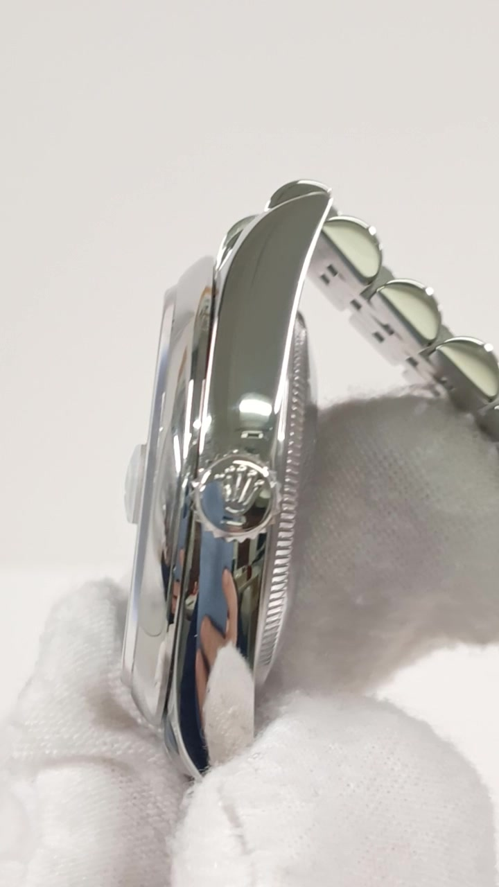 Rolex Datejust stock 44446 Crown side from vendor video