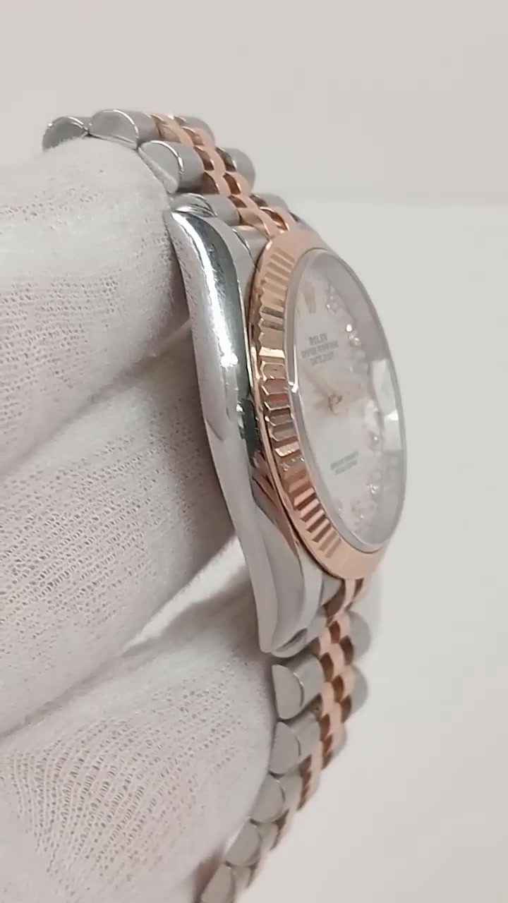 Rolex Datejust stock 46017 Case side from vendor video