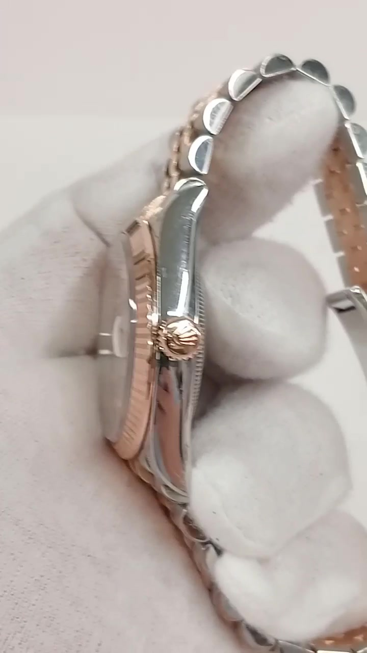 Rolex Datejust stock 46017 Crown side from vendor video