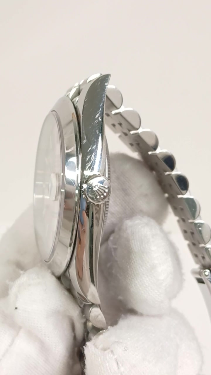 Rolex 126300 stock 48638 Crown side from vendor video