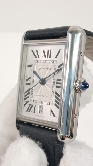 Cartier Tank Must XL stock 51174 Front and crown from vendor video