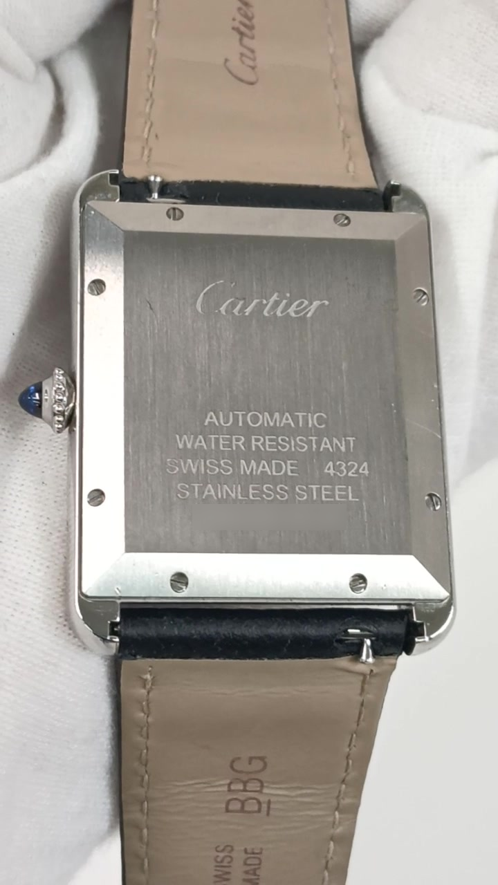 Cartier Tank Must XL stock 51174 Caseback from vendor video
