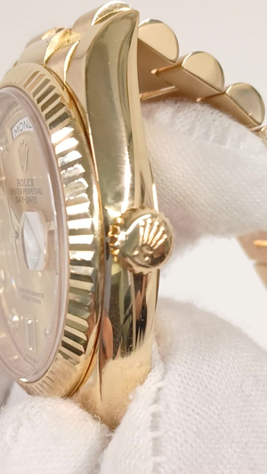 Rolex 128238A stock 51498 Crown side from vendor video