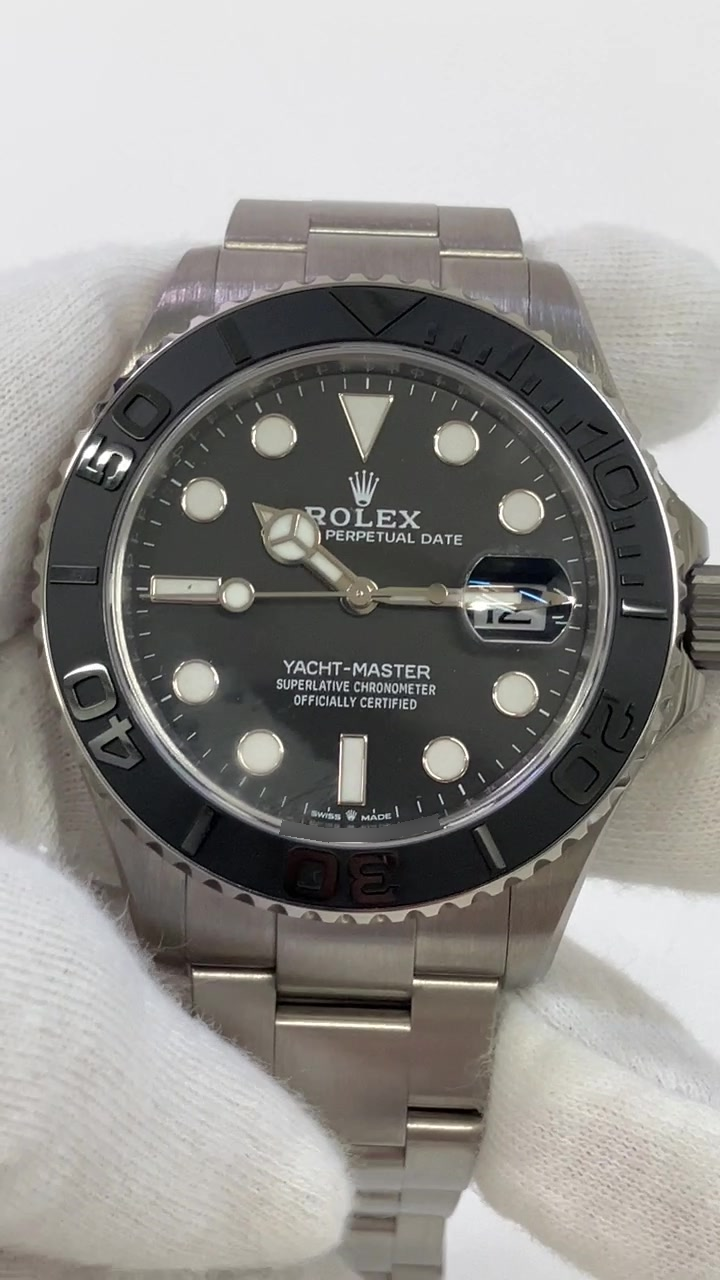 Rolex Yacht-Master Titanium Ref. 226627 stock 52174 Front from vendor video