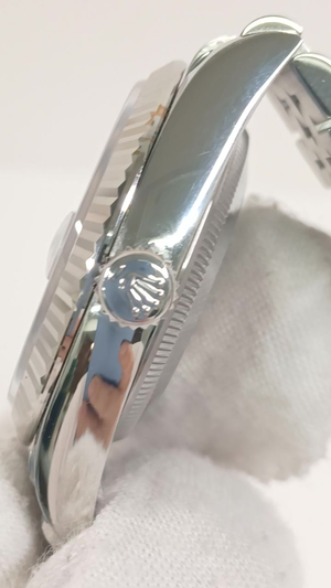 Rolex 126234G stock 52203 Crown side from vendor video