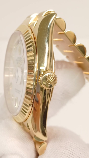 Rolex 128238NA stock 52606 Crown side from vendor video