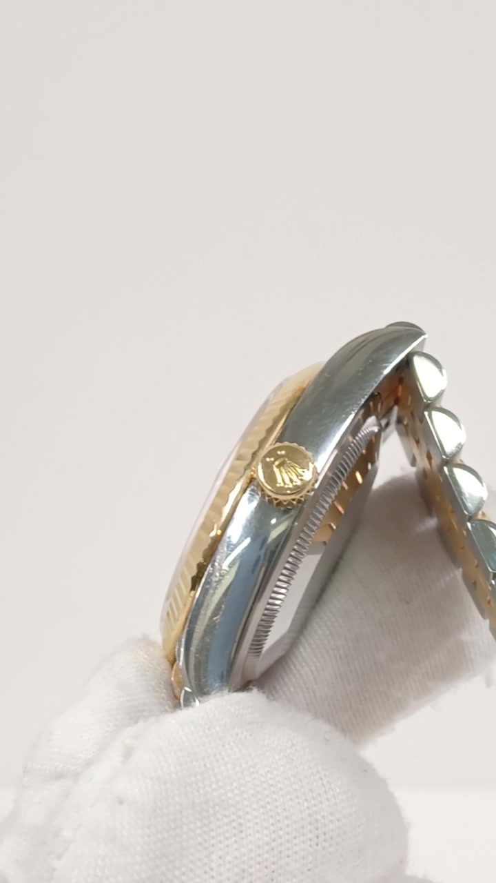 Rolex Datejust stock 54392 Crown side from vendor video