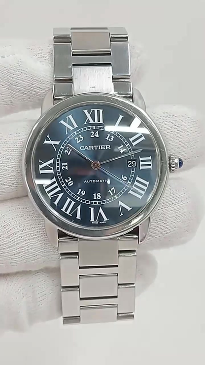 Cartier Ronde Solo stock 56442 — Front from vendor video
