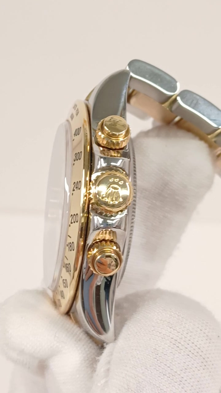 Rolex 116523 stock 58648 Crown side from vendor video