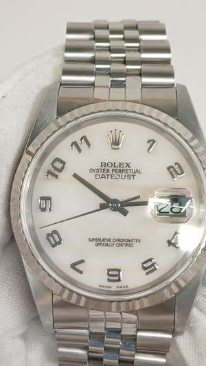 Rolex 16234 stock 62093 Front from vendor video