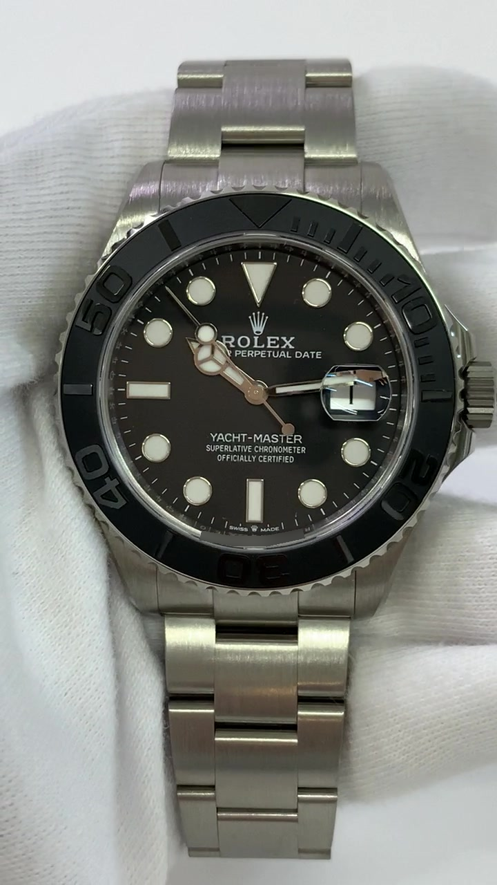 Rolex Yacht-Master Titanium Ref. 226627 stock 64381 Front from vendor video