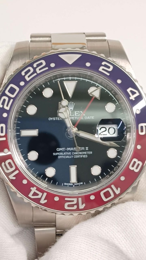 Rolex 116719BLRO stock 64620 Front from vendor video