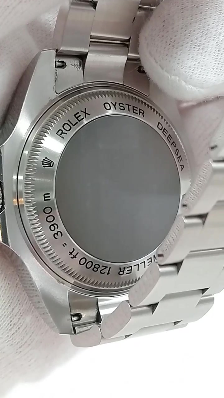 Rolex Deepsea stock 65717 — Caseback from vendor video