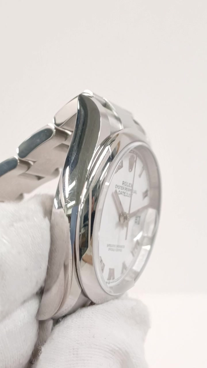 Rolex Datejust stock 66656 Case side from vendor video