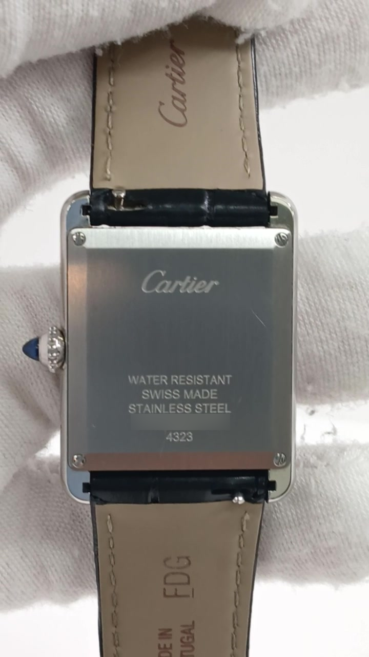 Cartier Tank Must stock 66868 — Caseback from vendor video