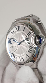Cartier Ballon Bleu Moonphases stock 67404 Front from vendor video