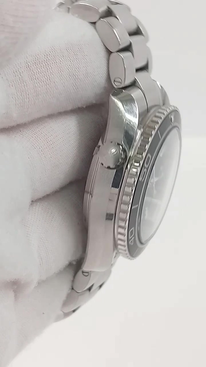 Omega Planet Ocean stock 67688 — Helium valve side from vendor video