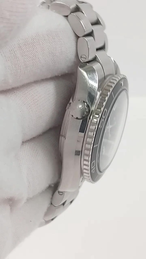 Omega Planet Ocean stock 67688 — Helium valve side from vendor video