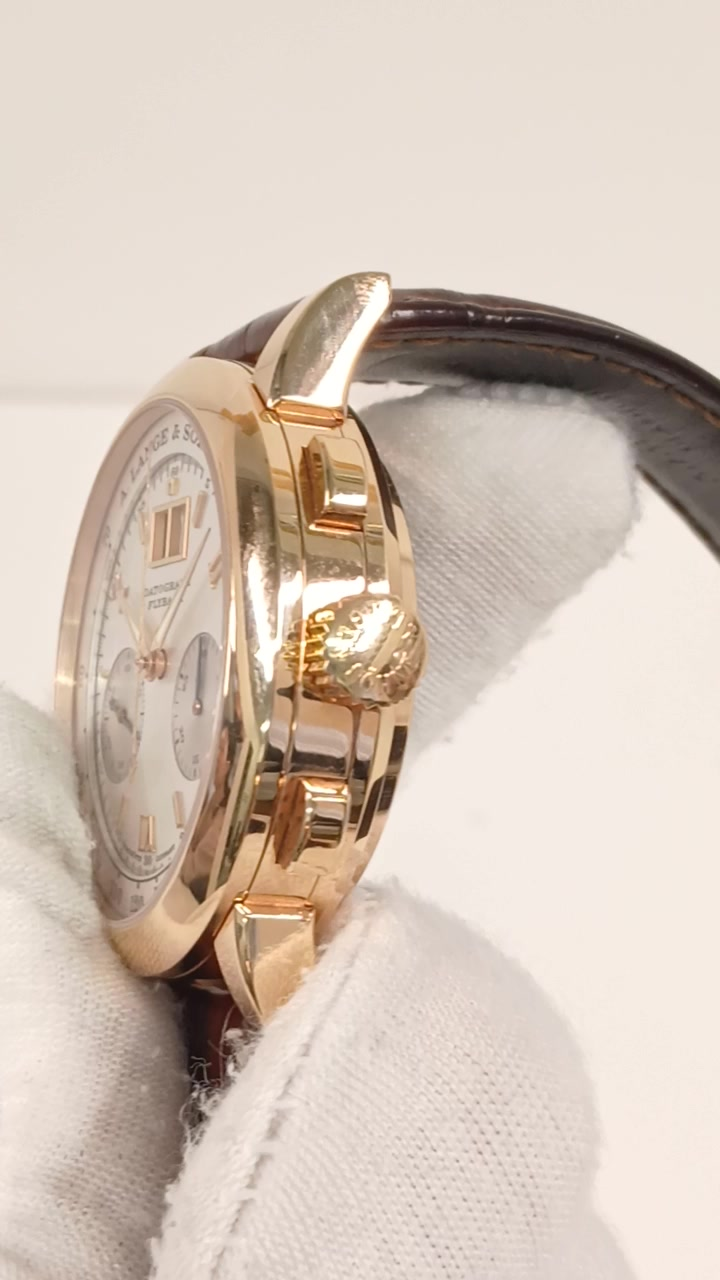 Lange Datograph stock 67748 Crown and pushers from vendor video