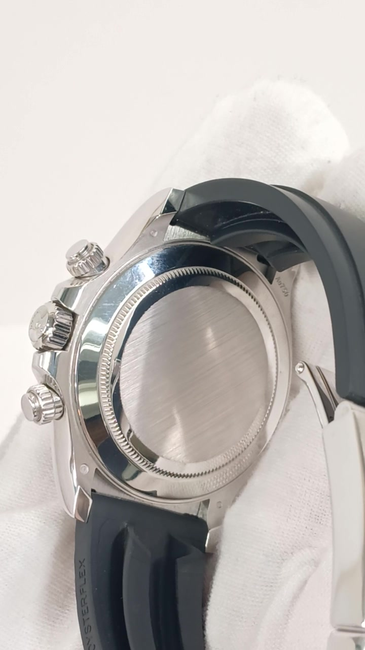 Rolex Daytona stock 68131 — Caseback from vendor video