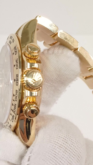 Rolex 116508 stock 68834 Crown side from vendor video