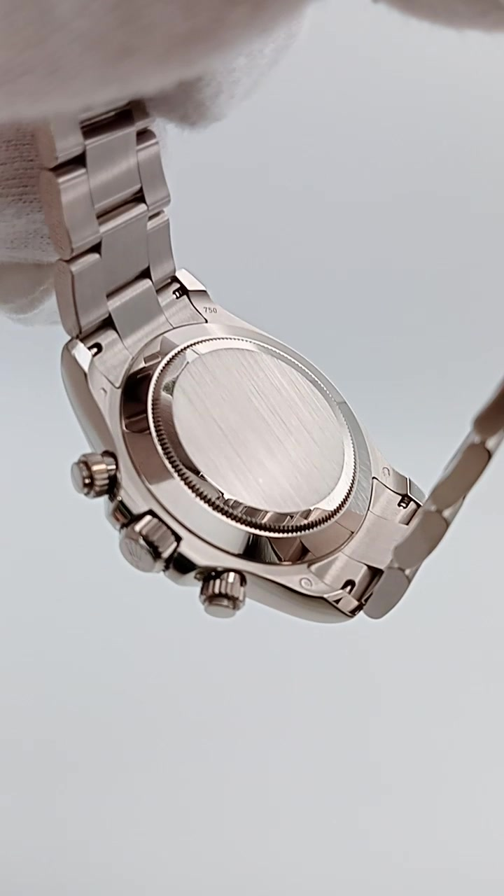 Rolex Daytona stock 70054 — Caseback from vendor video