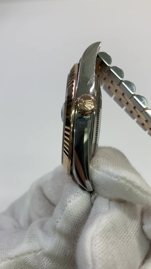 Rolex Datejust stock 70914 Crown side from vendor video