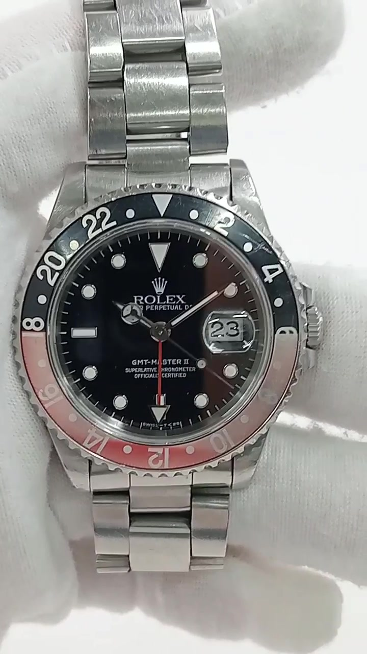 Rolex GMT-Master II Coke Ref. 16710 stock 71253 Front from vendor video