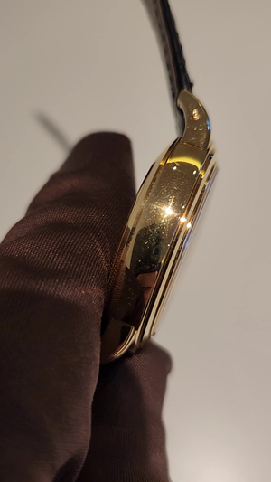 Patek Philippe Chronograph stock 73556 — Side profile from vendor video