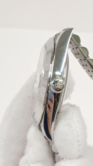 Rolex Datejust stock 75294 Crown side from vendor video