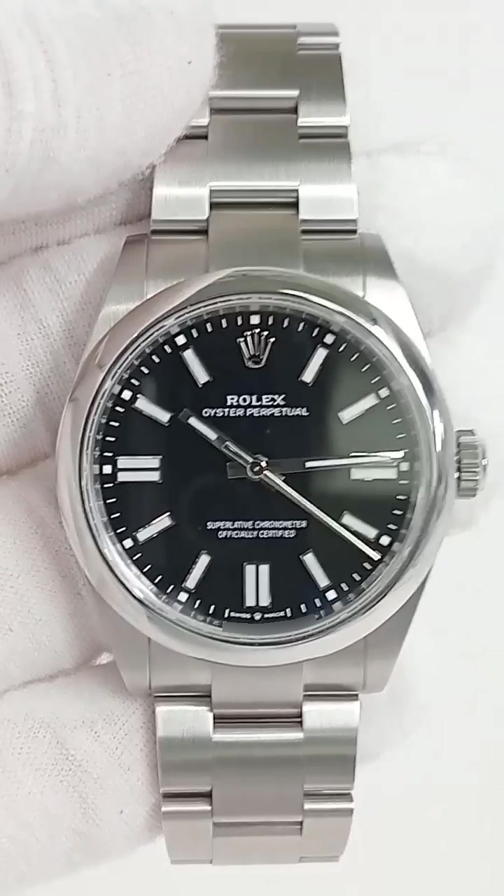 Rolex Oyster Perpetual Ref 134300 stock 75406 Front from vendor video