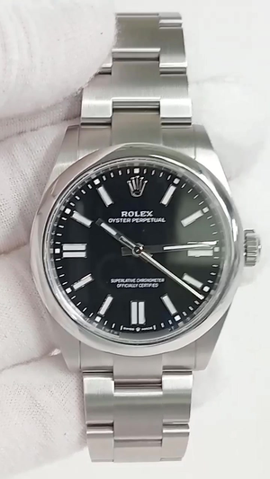 Rolex Oyster Perpetual Ref 134300 stock 75406 Front from vendor video